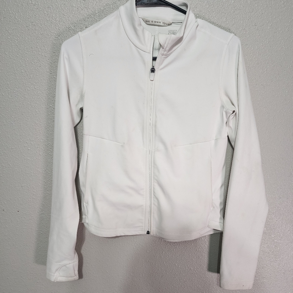 Athleta Girl Chit Chat White Jacket Size 14
